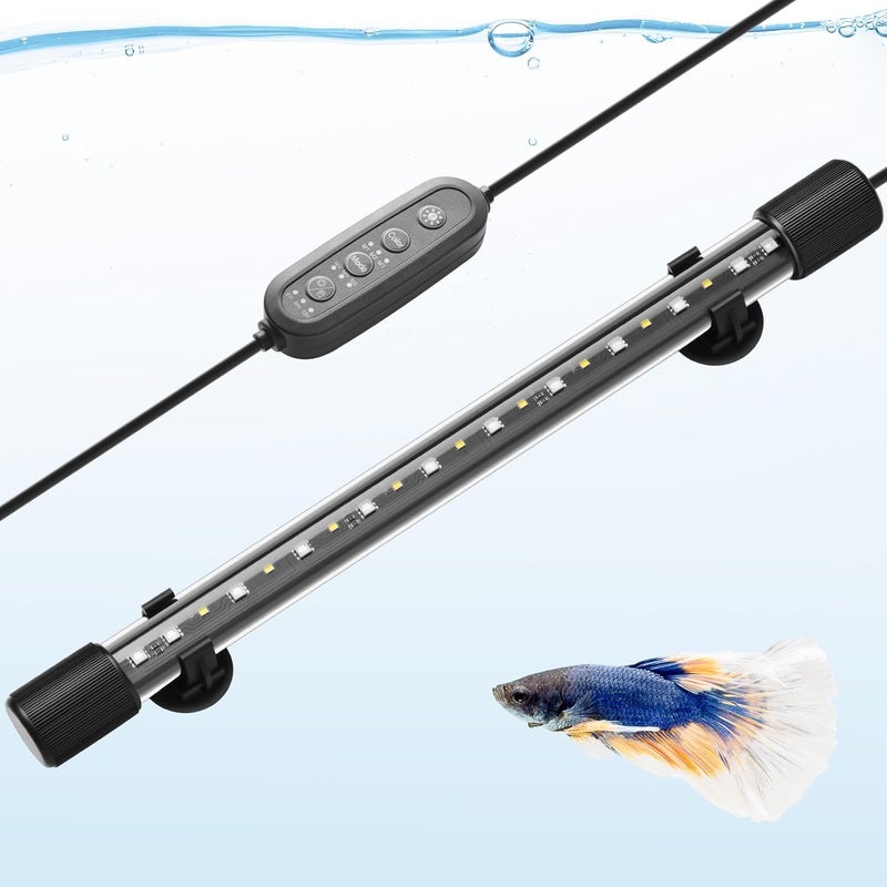 FEDOUR 15in Submersible Aquarium LED Light, 24/7 Aquarium Lights with Full Spectrum RGBW LEDs, IP68 Waterproof Fish Tank Light with Dimming, Timming and Color Adjustable - Image 1